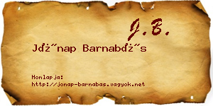 Jónap Barnabás névjegykártya