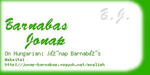 barnabas jonap business card